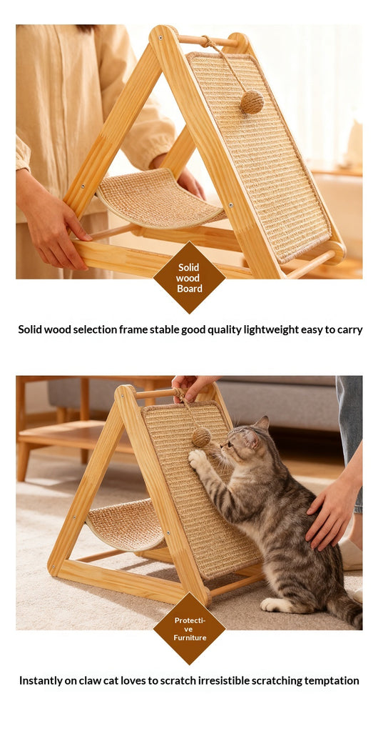 Árbol para Gatos de Madera Maciza Resistente y Fácil de Limpiar - Image 11