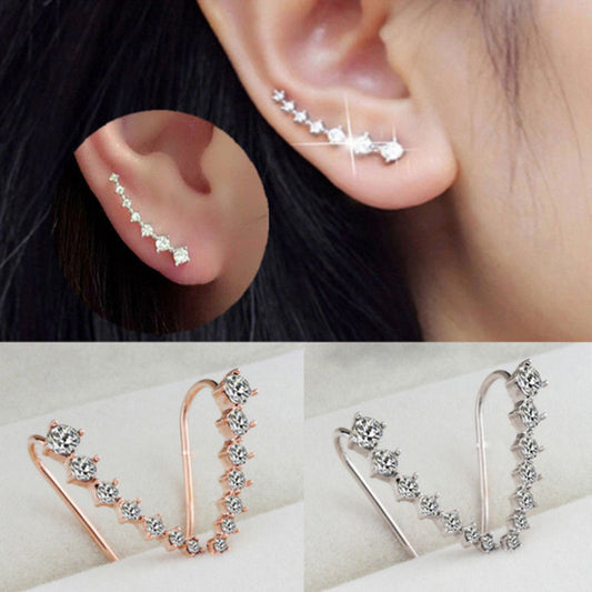 Aretes de Zirconia Colgante en Estilo Simple