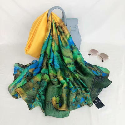 Pañuelo de Seda Coreano Versátil para Mujer - Image 23