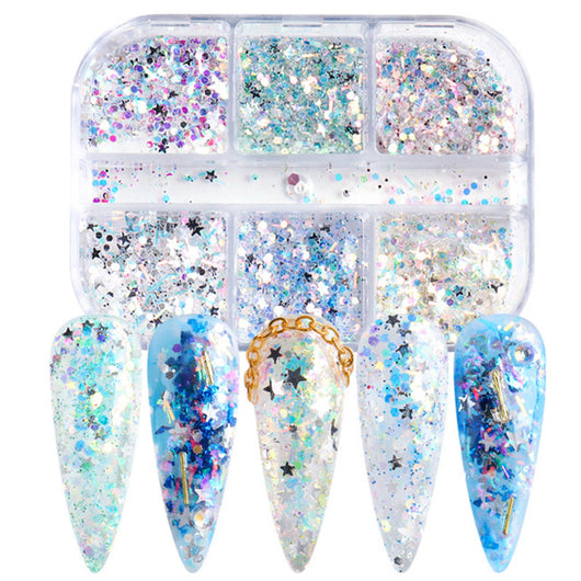 Lentejuelas de Polvo Edelweiss Translúcidas y Reflectantes para Uñas - Image 8