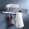 Estante de Acero Inoxidable para Baño sin Perforaciones - Toallero Extensible