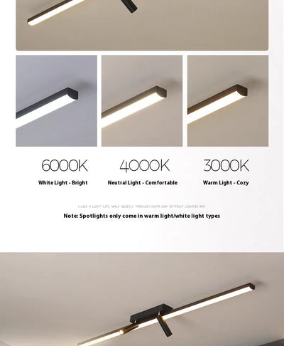 Lámpara de Techo Minimalista de Palabra Única para Vestidores - Image 16
