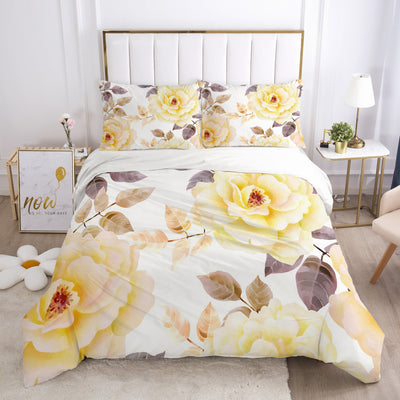 Juego de Cama Nordic Primavera Funda Nórdica Hojas Verdes