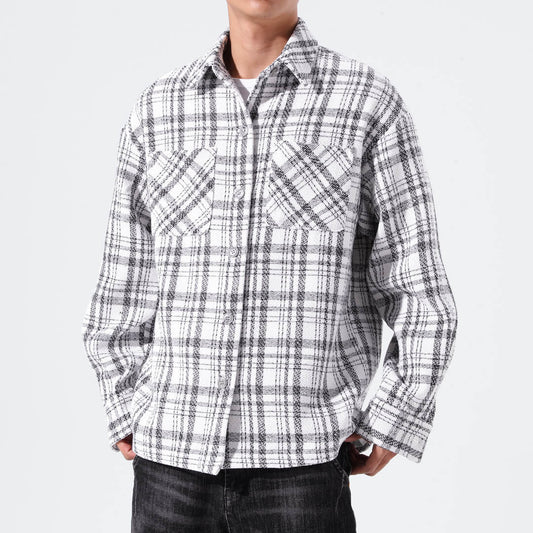 Camisa Abrigo Cuadros Versátil para Hombre y Mujer