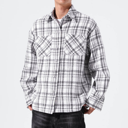Camisa Abrigo Cuadros Versátil para Hombre y Mujer