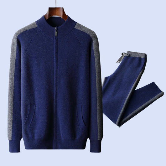 Cardigan de Cuello Alto Grueso con Cierre para Hombre - Suéter Deportivo de Cachemira - Image 14