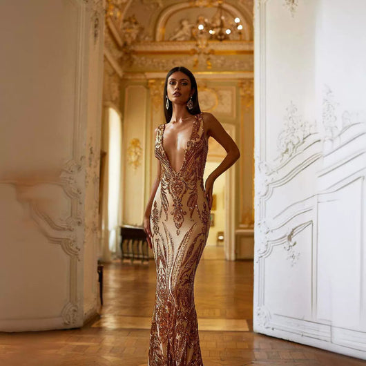 Vestido Ejecutivo V-Escote Estructura Pesada para Mujer Creativa - Image 3