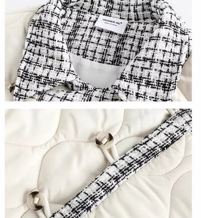 Abrigo Acolchado de Algodón Estilo Clásico con Patrón de Cuadrícula - Image 12