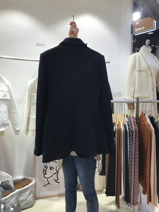 Blazer Negro Ejecutivo Estilo Coreano para Mujer - Image 4