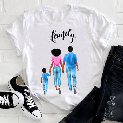 Playera Blanca Estampada para Familia - Conjunto de Cuatro Personas - Image 14