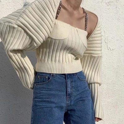 Conjunto de Dos Piezas Tejido para Mujer - Estilo Europeo - Image 27