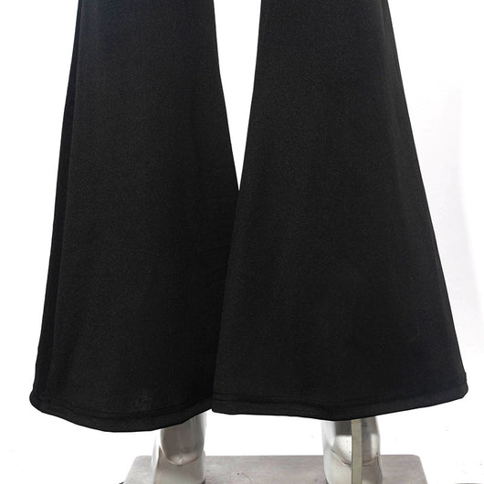 Jeans Acampanados Cintura Alta con Ojales y Cruce en Dobladillo - Image 11