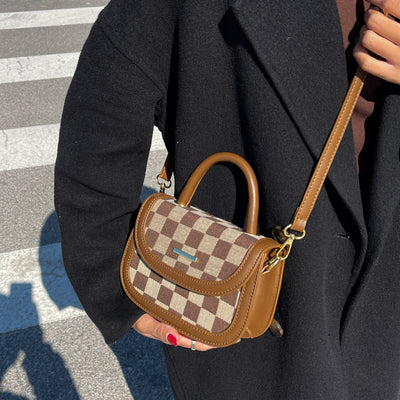 Bolso Diario para Mujer con Estampado Cuadros - Diseño Versátil y Funcional - Image 7