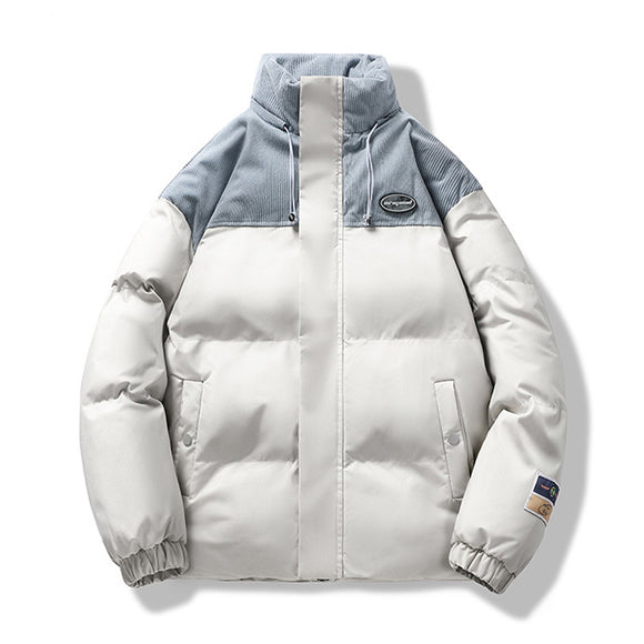 Abrigo de Invierno para Hombre Casual con Cuello Alto Acolchado en Algodón