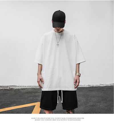 Camiseta Casual Americana de Manga Corta con Bolsillo y Orilla Deshilachada para Hombre - Image 21