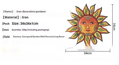 Decoración de Pared Sol de Hierro - Adorno Metálico para Jardín e Interiores - Image 7