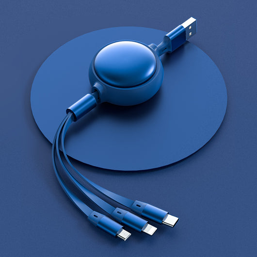 Cable USB 3 en 1 Retráctil - Micro USB, Type C y Lightning 2.4A - Image 7