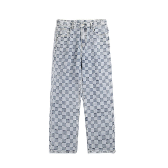 Calça Jeans Masculina Larga Hip Hop Street Skateboard