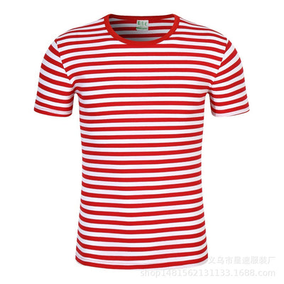 Playera Hombre Cuello Redondo a Rayas Manga Corta Verano - Image 8