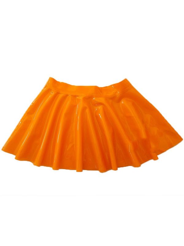 Falda Corta de Látex Brillante con Colores Vibrantes