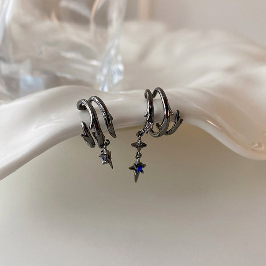 Aro de Oreja Zirconia Estrella - Aretes sin Perforación con Estilo Personalizado