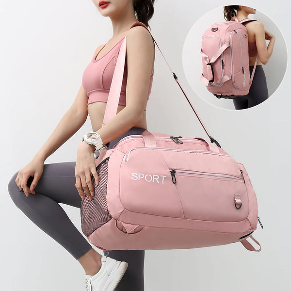 Mochila Deportiva Multifunción con Compartimento para Zapatos - Bolsa de Viaje Impermeable Unisex