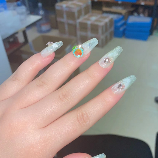 Uñas Postizas Adhesivas con Diseño Psicodélico Onírico - Image 3
