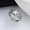 Anillo Estrella de Cinco Puntas Ancho Estilo Europeo Americano