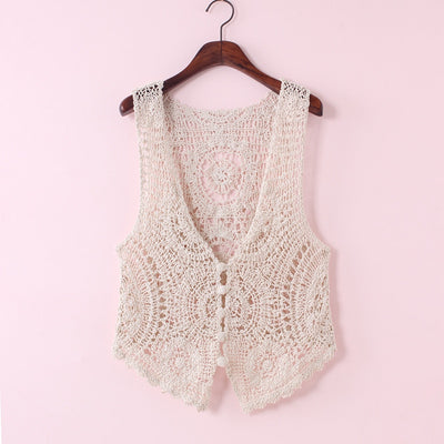 Chaleco de Encaje Calado para Mujer - Diseño Fresco y Elegante - Image 13