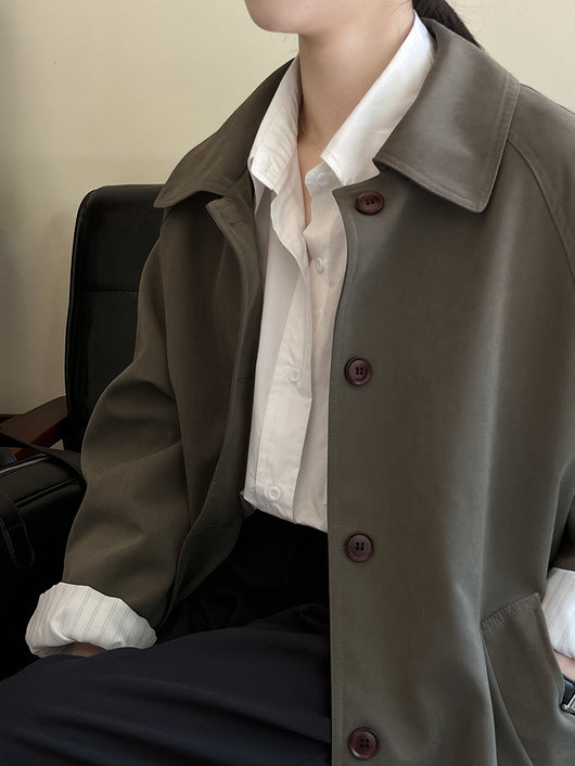 Gabardina Estilo Coreano para Mujer - Colección Otoño - Image 13
