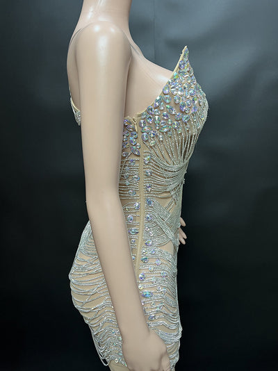 Vestido de Fiesta Elegante con Borlas de Cristal para Sesión Fotográfica de Cumpleaños - Image 14
