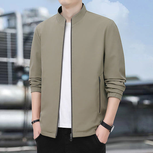 Chaqueta Casual Ejecutiva con Cuello Alzado Ligera para Hombre