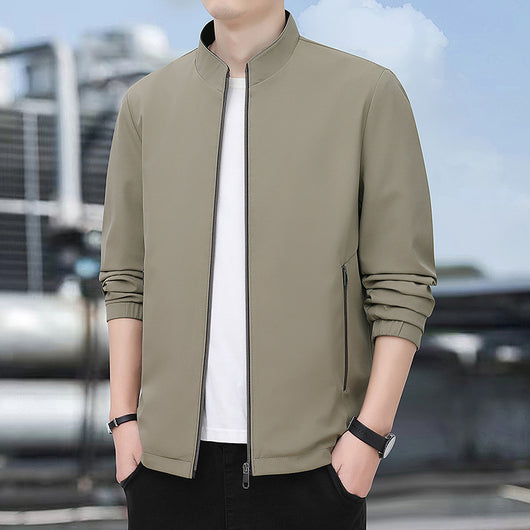 Chaqueta Casual Ejecutiva con Cuello Alzado Ligera para Hombre