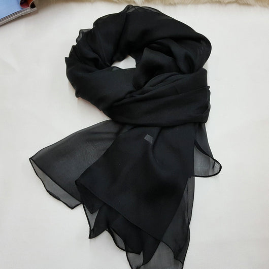 Pañuelo de Seda Elegante Liso para Mujer - Todas las Estaciones - Image 7