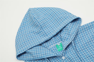 Sudadera Cuadros Holgada de Manga Larga para Hombre - Image 13