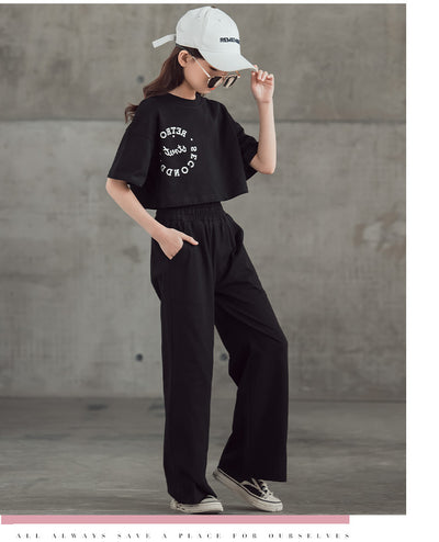 Conjunto Estampado: Camiseta Manga Corta + Pantalón Ancho Pierna Recta - Image 32