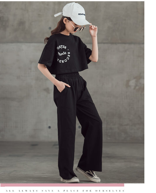 Conjunto Estampado: Camiseta Manga Corta + Pantalón Ancho Pierna Recta - Image 32