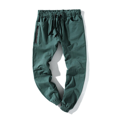 Pantalones de trabajo multibolsillo color sólido para hombre - Image 4