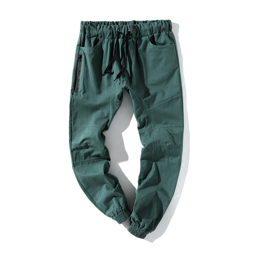 Pantalones de trabajo multibolsillo color sólido para hombre - Image 4