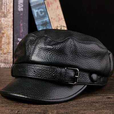 Boina Retro de Cuero Genuino para Hombre y Mujer - Image 11
