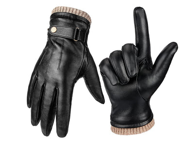Guantes de Invierno en Piel de Oveja Forrados en Polar, Resistentes al Viento - Image 9