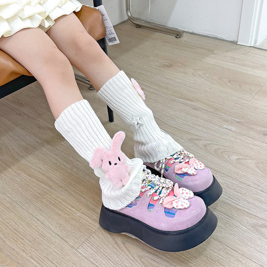 Calcetines Cálidos Estilo Coreano para Niñas - Medias Suaves de Lana con Diseño Adorable - Image 4