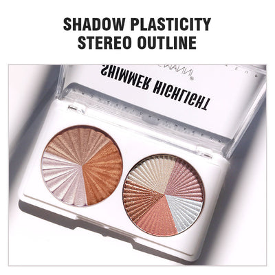 Polvo Iluminador Diamante Brillante Doble Disco Multicolor - Image 5