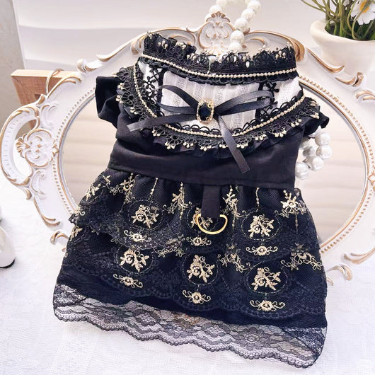 Falda Gótica Dorada para Mascotas - Ropa Elegante para Perros y Gatos - Image 6