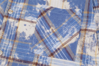 Camisa Tie-Dye a Cuadros para Hombre - Estilo Personalidad Fashion - Image 19