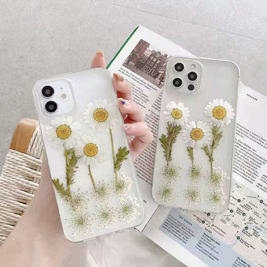 Funda Protectora para Teléfono con Diseño Margarita en Resina Epoxi - Image 5