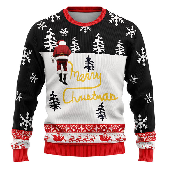 Suéter Navideño Feo Impreso en 3D para Hombre