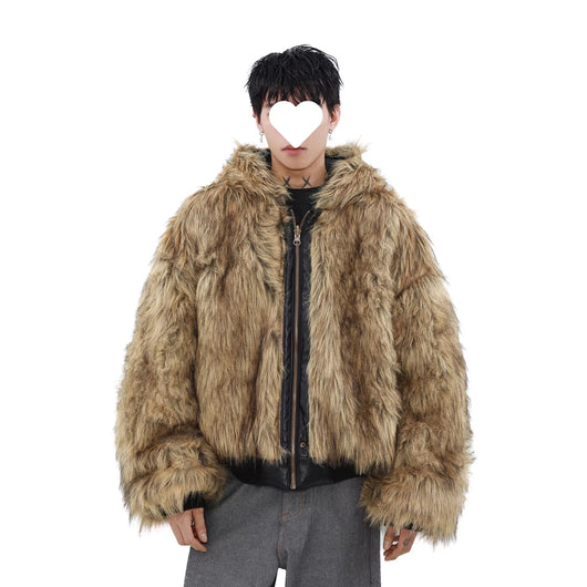Chaqueta Reversible de Cuero y Piel Forrada en Polar para Hombre - Invierno - Image 4