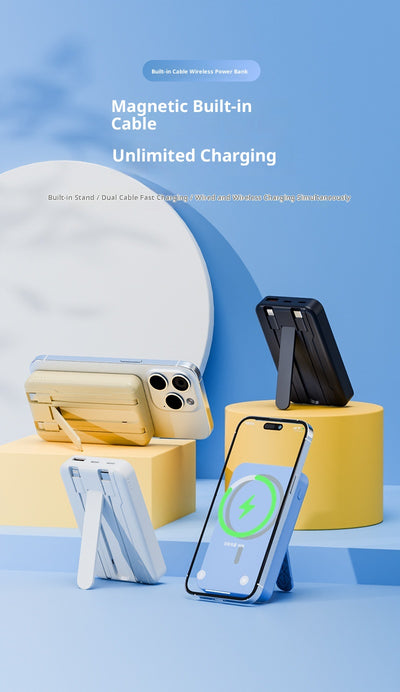 Banco de Energía Magnético Inalámbrico con Cable Integrado - Image 12