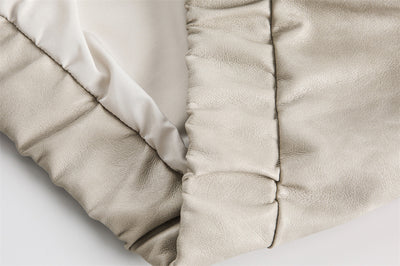 Abrigo de Cuello Alto en Cuero Genuino para Hombre - Primavera y Otoño - Image 13